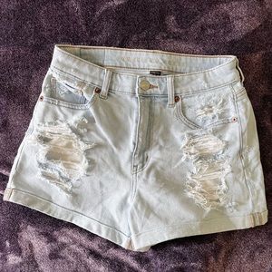 Stretch High Waisted Denim Shorts